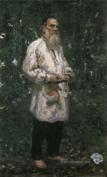 Leo Tolstoi barfuß 1891 Ilya Repin Ölgemälde